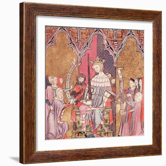 The King Administering Justice, from "Justiniani in Fortiatum"-null-Framed Giclee Print