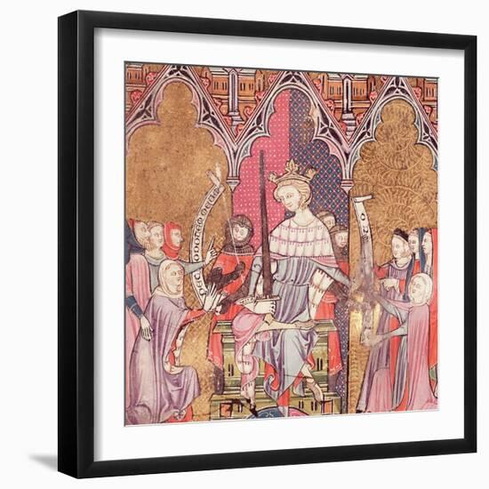 The King Administering Justice, from "Justiniani in Fortiatum"-null-Framed Giclee Print