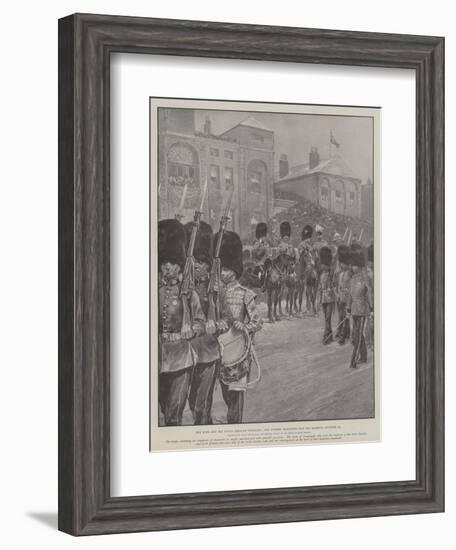 The King and His South African Veterans, the Guards Marching Past His Majesty, 27 October-Richard Caton Woodville II-Framed Giclee Print