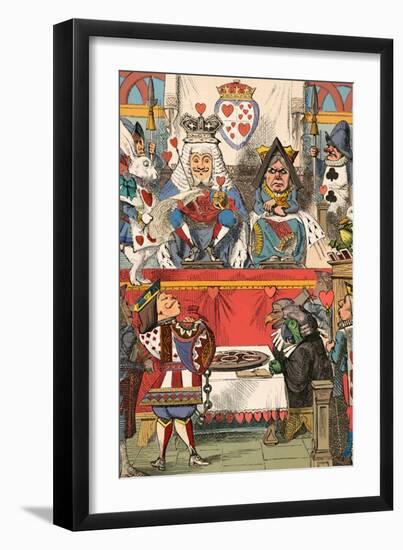 'The King and Queen of Hearts in Court', 1889-John Tenniel-Framed Giclee Print