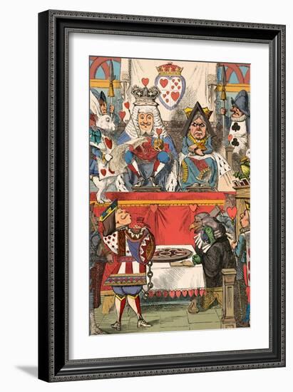 'The King and Queen of Hearts in Court', 1889-John Tenniel-Framed Giclee Print