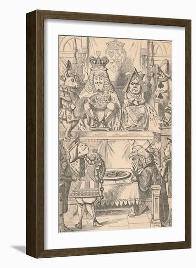 'The King and Queen of Hearts in Court', 1889-John Tenniel-Framed Giclee Print