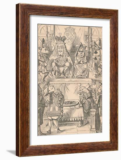 'The King and Queen of Hearts in Court', 1889-John Tenniel-Framed Giclee Print