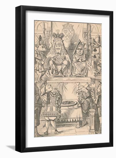 'The King and Queen of Hearts in Court', 1889-John Tenniel-Framed Giclee Print