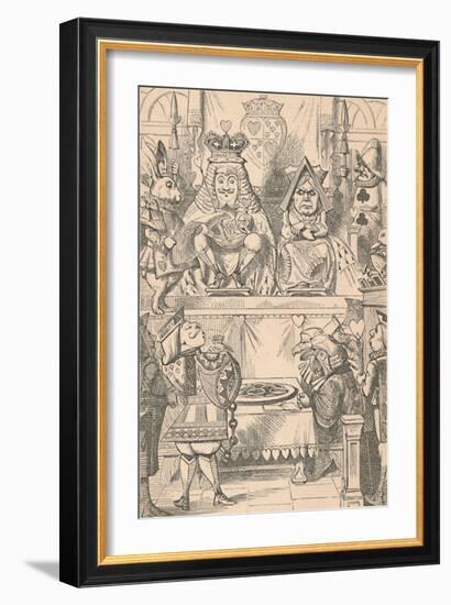 'The King and Queen of Hearts in Court', 1889-John Tenniel-Framed Giclee Print