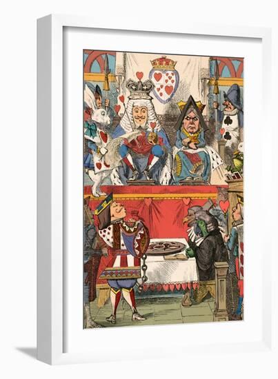 'The King and Queen of Hearts in Court', 1889-John Tenniel-Framed Giclee Print