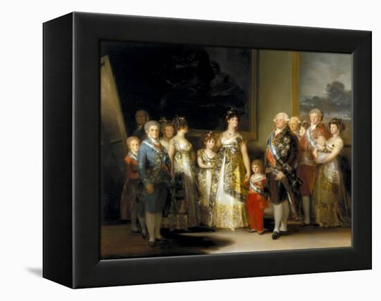 The King and Queen of Spain, Charles IV and Maria Luisa, with Their Family, 1800-Francisco de Goya-Framed Premier Image Canvas