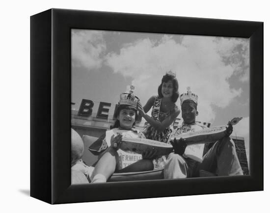 The King and Queen of the Watermelon Eating Contest-Joe Scherschel-Framed Premier Image Canvas