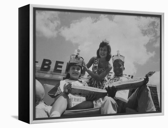 The King and Queen of the Watermelon Eating Contest-Joe Scherschel-Framed Premier Image Canvas