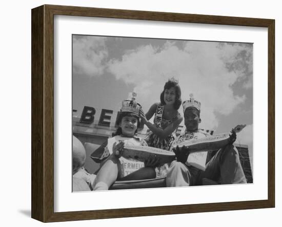 The King and Queen of the Watermelon Eating Contest-Joe Scherschel-Framed Photographic Print