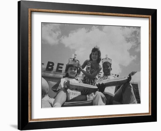 The King and Queen of the Watermelon Eating Contest-Joe Scherschel-Framed Photographic Print
