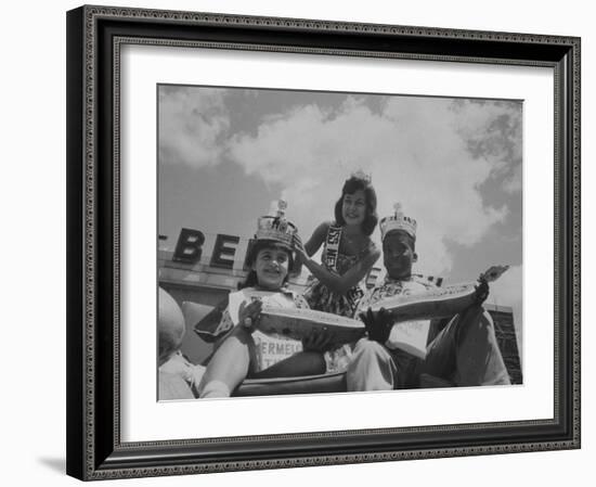 The King and Queen of the Watermelon Eating Contest-Joe Scherschel-Framed Photographic Print