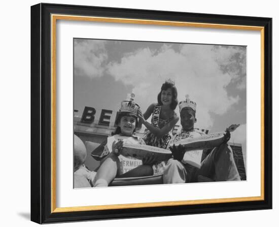 The King and Queen of the Watermelon Eating Contest-Joe Scherschel-Framed Photographic Print