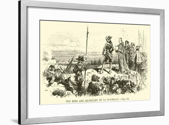 The King and Richelieu at La Rochelle-null-Framed Giclee Print