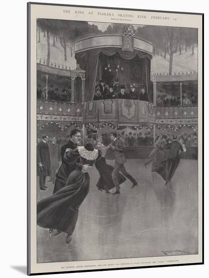 The King at Niagara Skating Rink, 13 February-Ralph Cleaver-Mounted Giclee Print