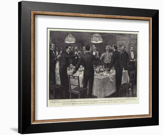 The King, Drinking His Majesty's Health for the First Time on Board a Warship-Frank Dadd-Framed Giclee Print