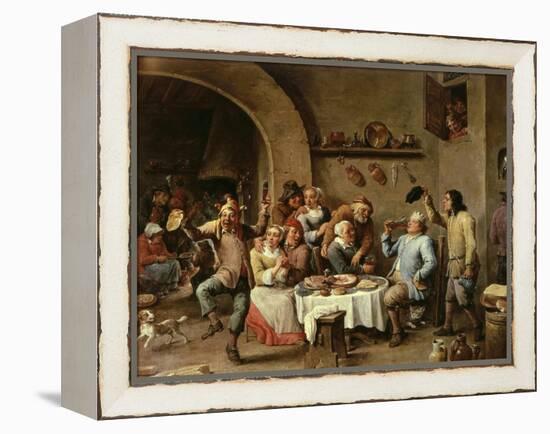 The King Drinks, Part of Flemish Festival-David Teniers the Younger-Framed Premier Image Canvas