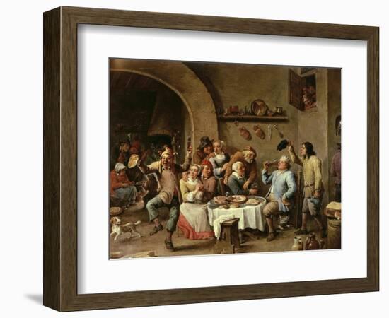 The King Drinks, Part of Flemish Festival-David Teniers the Younger-Framed Giclee Print