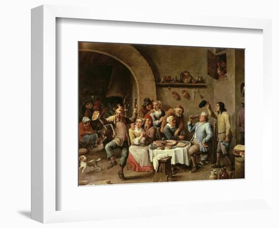 The King Drinks, Part of Flemish Festival-David Teniers the Younger-Framed Giclee Print