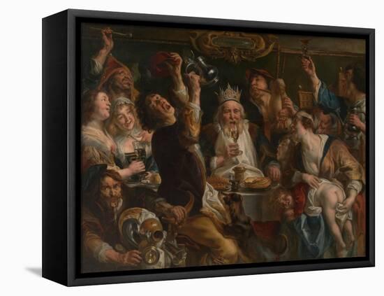 The King Drinks-Jacob Jordaens-Framed Premier Image Canvas