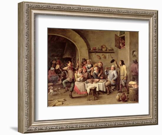 The King Drinks-David Teniers the Younger-Framed Giclee Print