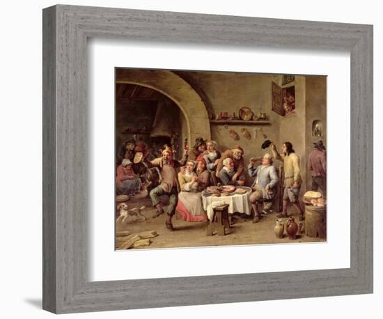 The King Drinks-David Teniers the Younger-Framed Giclee Print