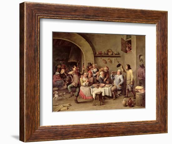 The King Drinks-David Teniers the Younger-Framed Giclee Print