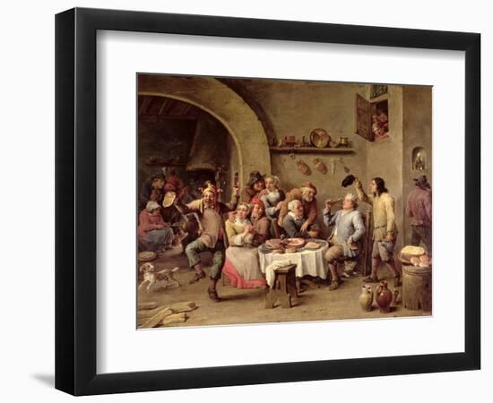 The King Drinks-David Teniers the Younger-Framed Giclee Print