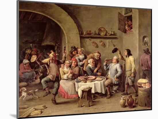 The King Drinks-David Teniers the Younger-Mounted Giclee Print