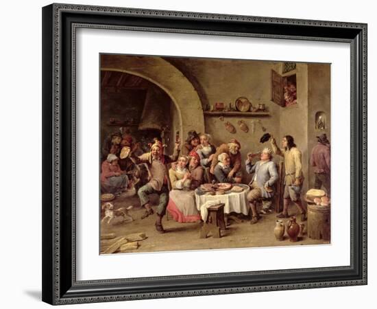 The King Drinks-David Teniers the Younger-Framed Giclee Print