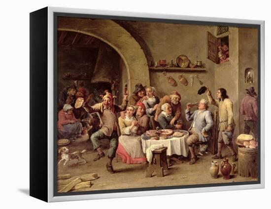 The King Drinks-David Teniers the Younger-Framed Premier Image Canvas