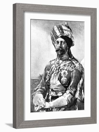 The King Emperor as Colonel-In-Chief, Lancers, Indian Army, 1914-null-Framed Giclee Print