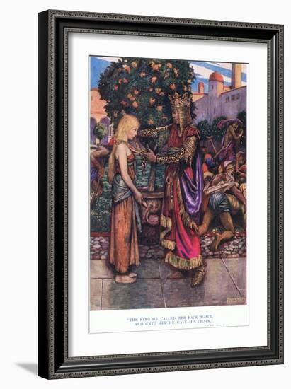 The King He Called Her Back Again, and Unto Her He Gave His Chain, 1928-John Byam Liston Shaw-Framed Giclee Print