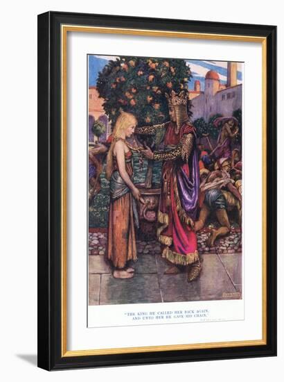 The King He Called Her Back Again, and Unto Her He Gave His Chain, 1928-John Byam Liston Shaw-Framed Giclee Print