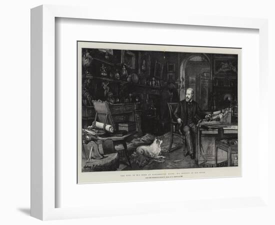 The King in His Home at Marlborough House, His Majesty in His Study-Sydney Prior Hall-Framed Giclee Print