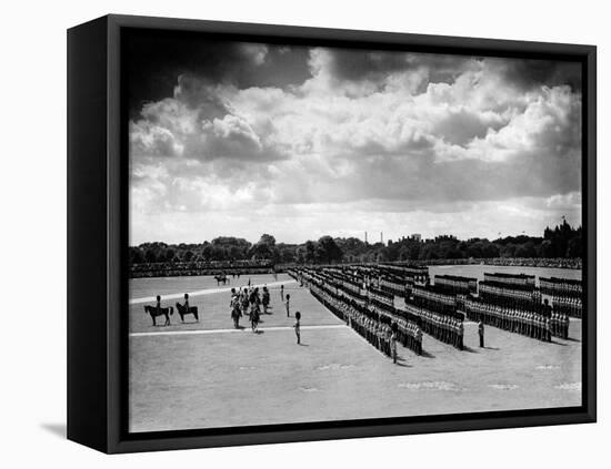 The King Inspecting the Guards in Hyde Park, 1935-Staff-Framed Premier Image Canvas