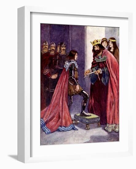 The King Made the Black Prince a Knight of the Order of the Garter, 1348-AS Forrest-Framed Giclee Print