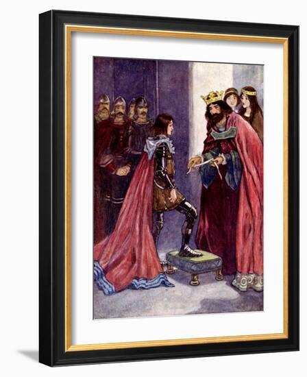 The King Made the Black Prince a Knight of the Order of the Garter, 1348-AS Forrest-Framed Giclee Print