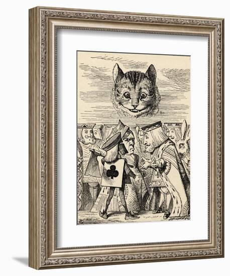 The King of Hearts Arguing with the Executioner, from 'Alice's Adventures in Wonderland' by Lewis…-John Tenniel-Framed Giclee Print