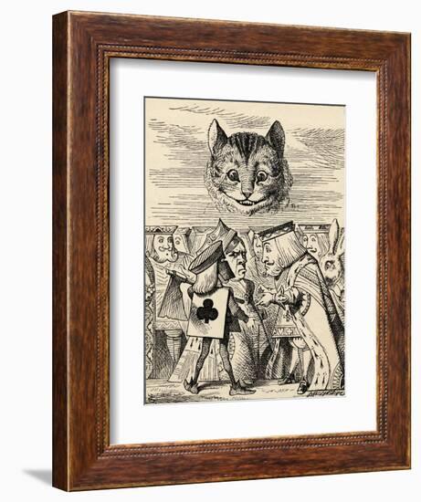 The King of Hearts Arguing with the Executioner, from 'Alice's Adventures in Wonderland' by Lewis…-John Tenniel-Framed Giclee Print