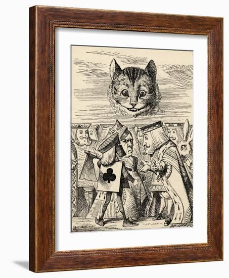 The King of Hearts Arguing with the Executioner, from 'Alice's Adventures in Wonderland' by Lewis…-John Tenniel-Framed Giclee Print