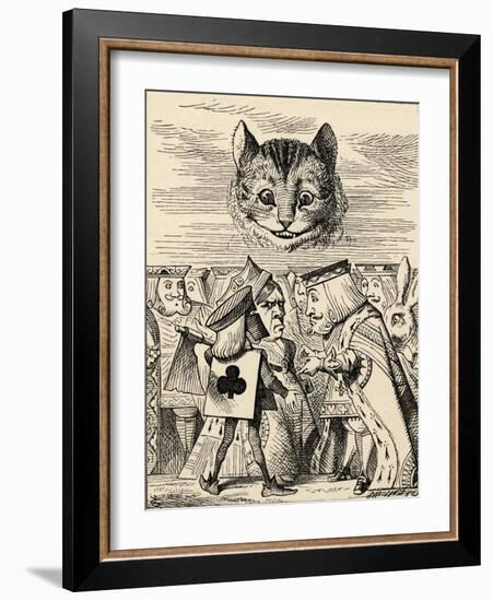 The King of Hearts Arguing with the Executioner, from 'Alice's Adventures in Wonderland' by Lewis…-John Tenniel-Framed Giclee Print