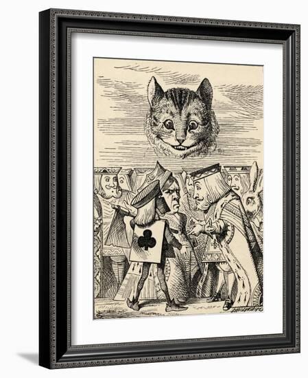 The King of Hearts Arguing with the Executioner, from 'Alice's Adventures in Wonderland' by Lewis…-John Tenniel-Framed Giclee Print