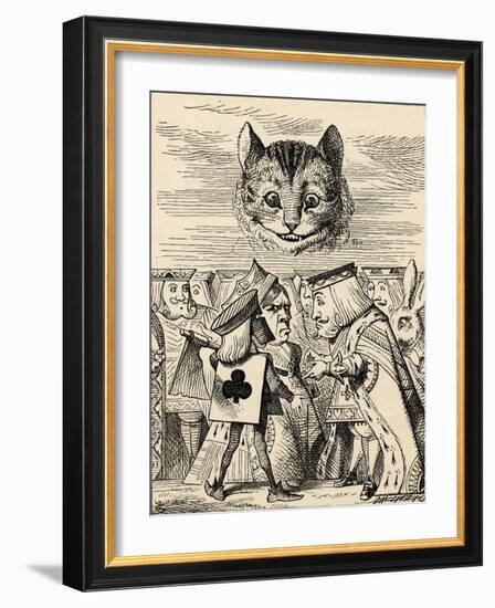 The King of Hearts Arguing with the Executioner, from 'Alice's Adventures in Wonderland' by Lewis…-John Tenniel-Framed Giclee Print