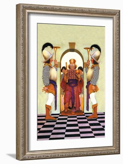 The King of Hearts-Maxfield Parrish-Framed Art Print