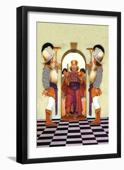 The King of Hearts-Maxfield Parrish-Framed Art Print