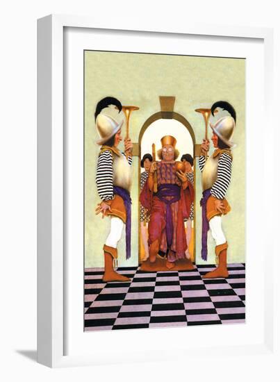 The King of Hearts-Maxfield Parrish-Framed Art Print