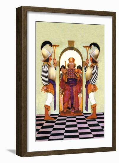 The King of Hearts-Maxfield Parrish-Framed Art Print