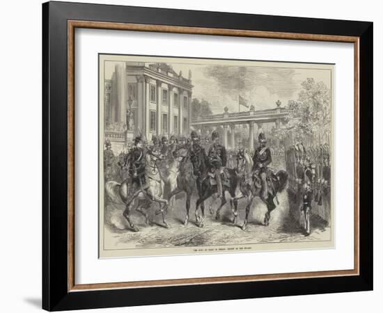 The King of Italy in Berlin, Review of the Guards-null-Framed Giclee Print