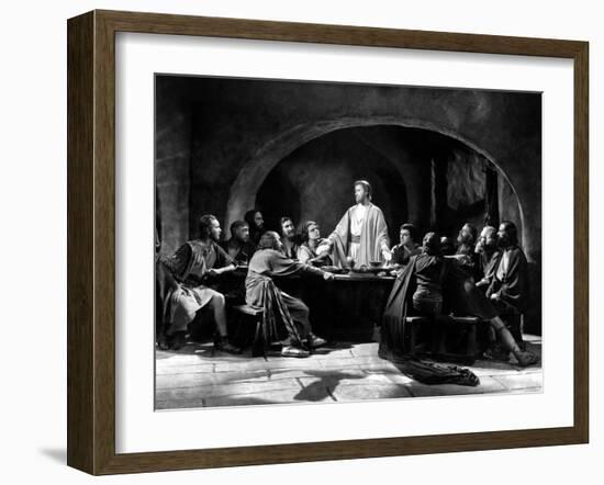 The King Of Kings, H. B. Warner As Jesus Christ, Joseph Schildkraut As Judas Iscariot, 1927-null-Framed Photo